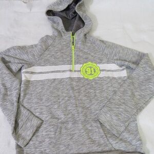 DANSKIN NOW Love Cheer Girls Fleece Lined Gray Hoodie Sweater